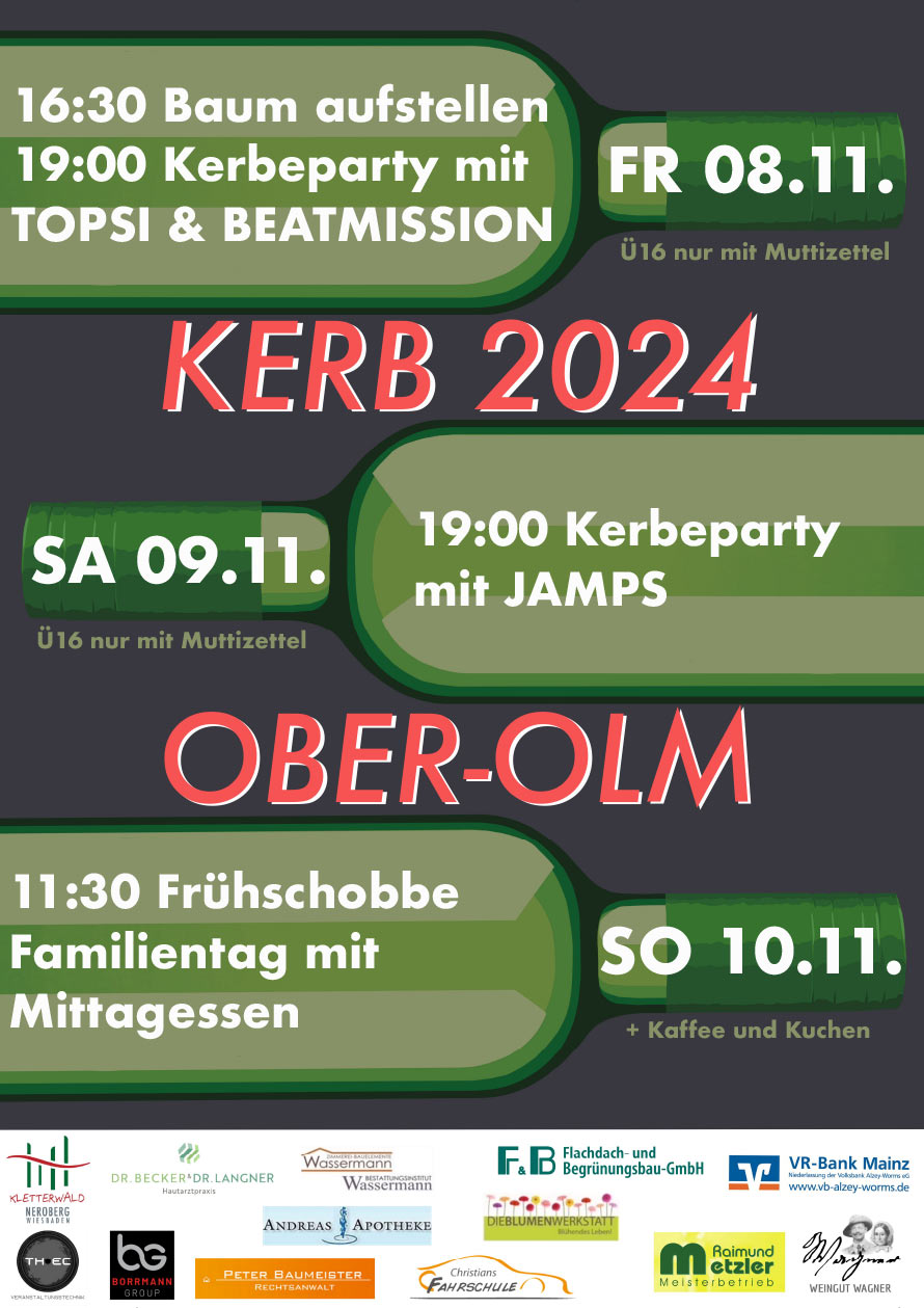 Plakat KERB 2024 in Ober-Olm 