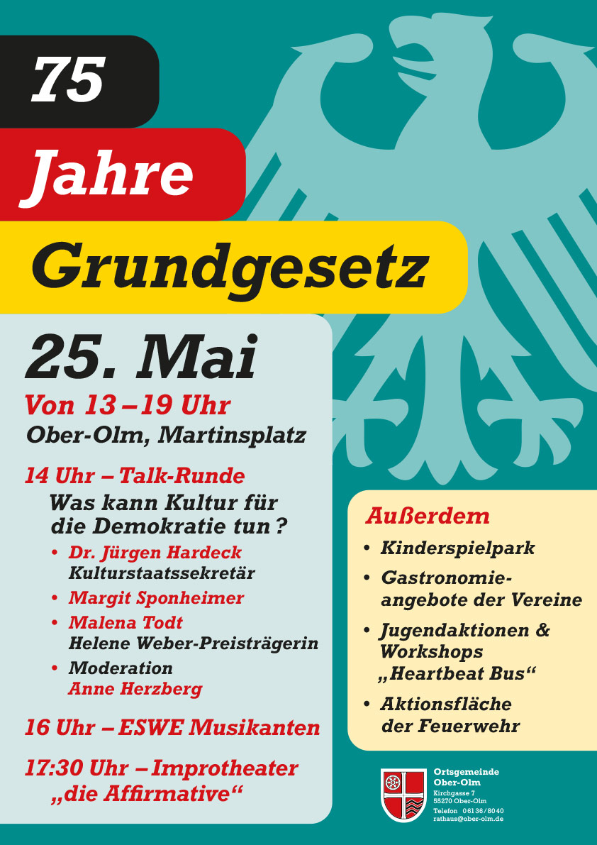 Plakat 75 Jahre Grundgesetz