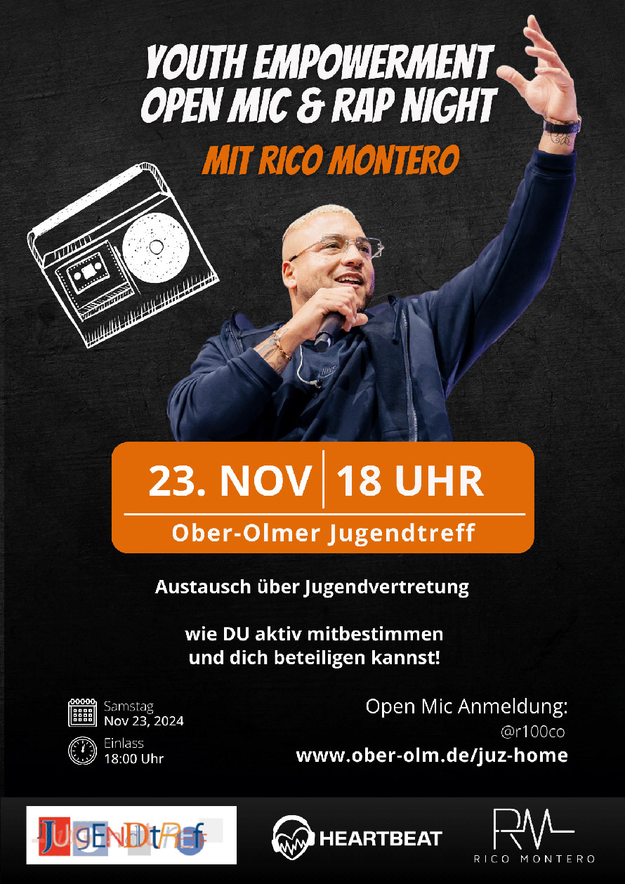 Open Mic & RAP NIGHT im Ober-Olmer Jugendtreff
