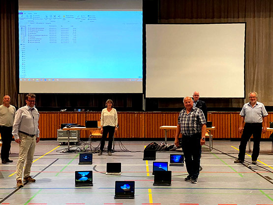 Laptops für Schüler und Schülerinnen instand gesetzt durch das PC-Team des Repair-Cafés unter der Federführung von Ulrich Hansen