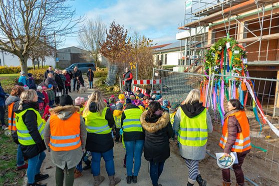 Richtfest am Kita Neubau in Ober–Olm